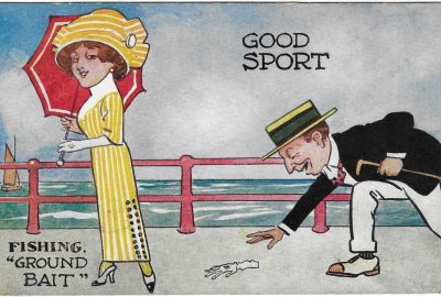 Good Sport glove postcard
