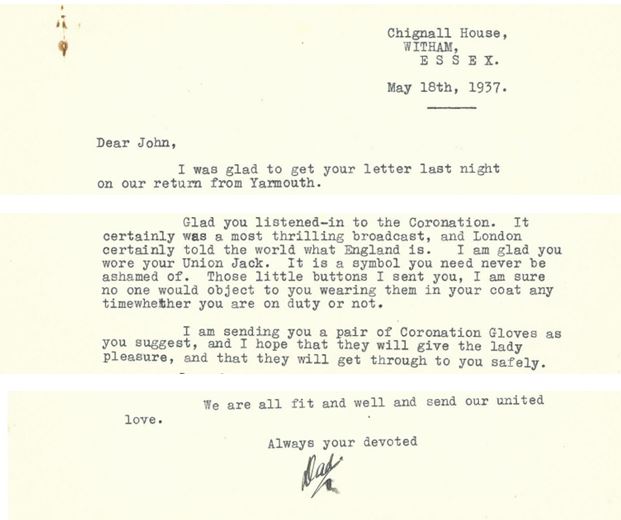Letter May 18th 1937