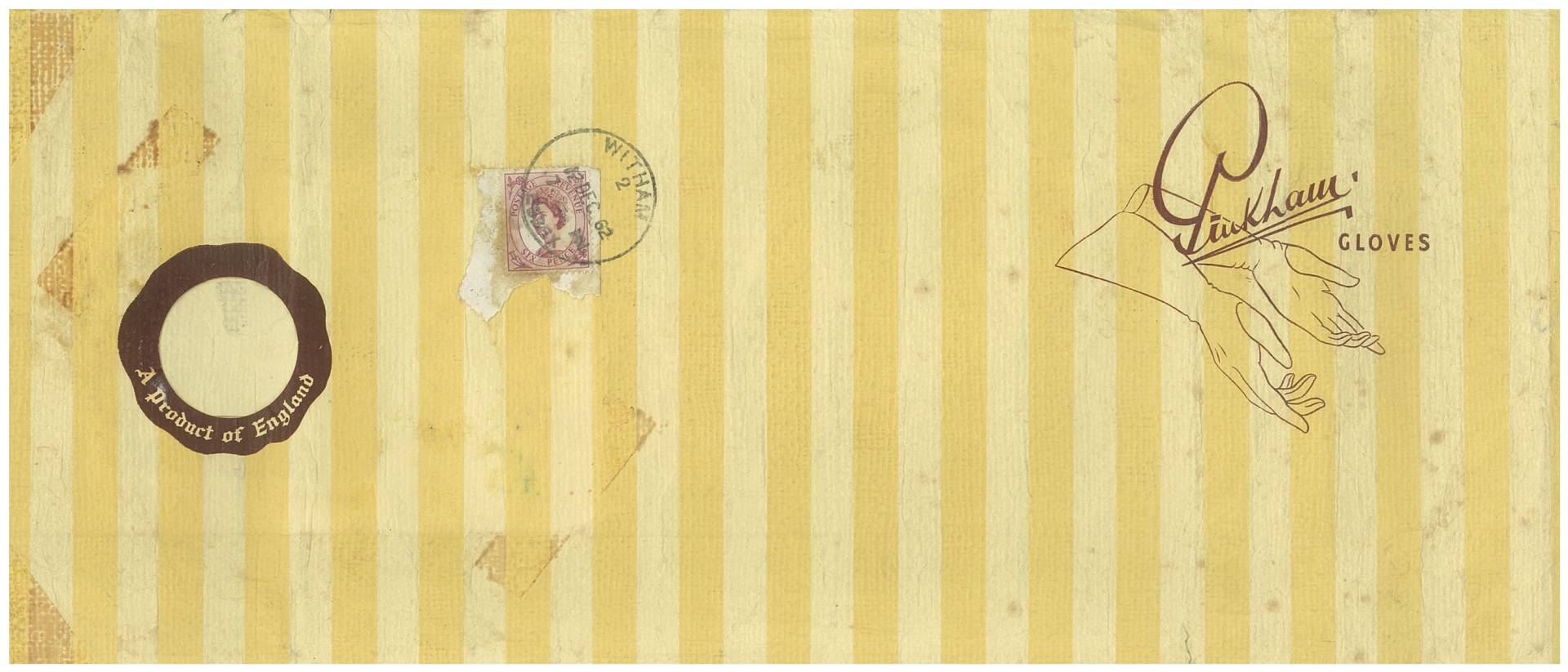 Pinkham Glove carboard envelope 1962
