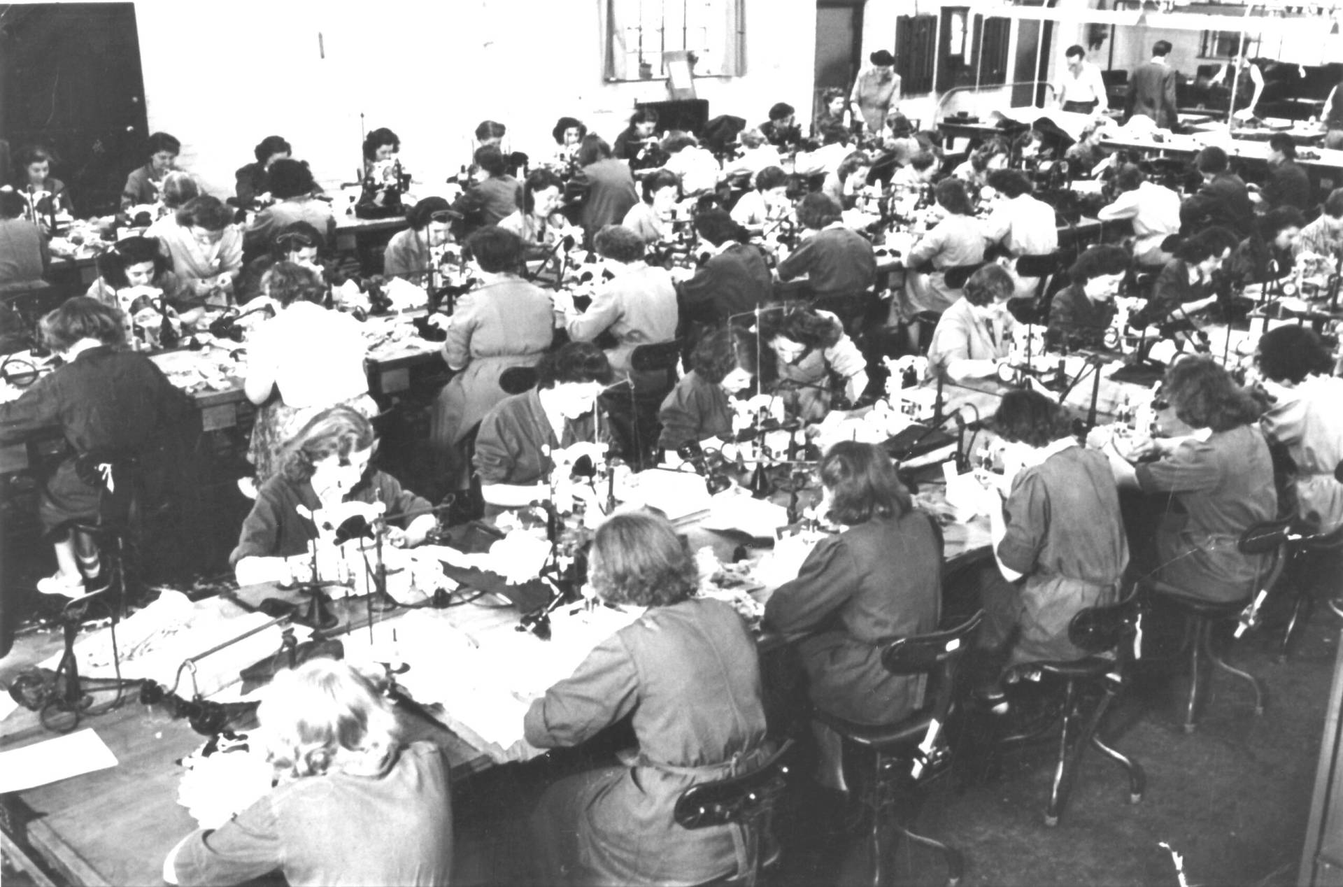 Witham sewing room 1950s
